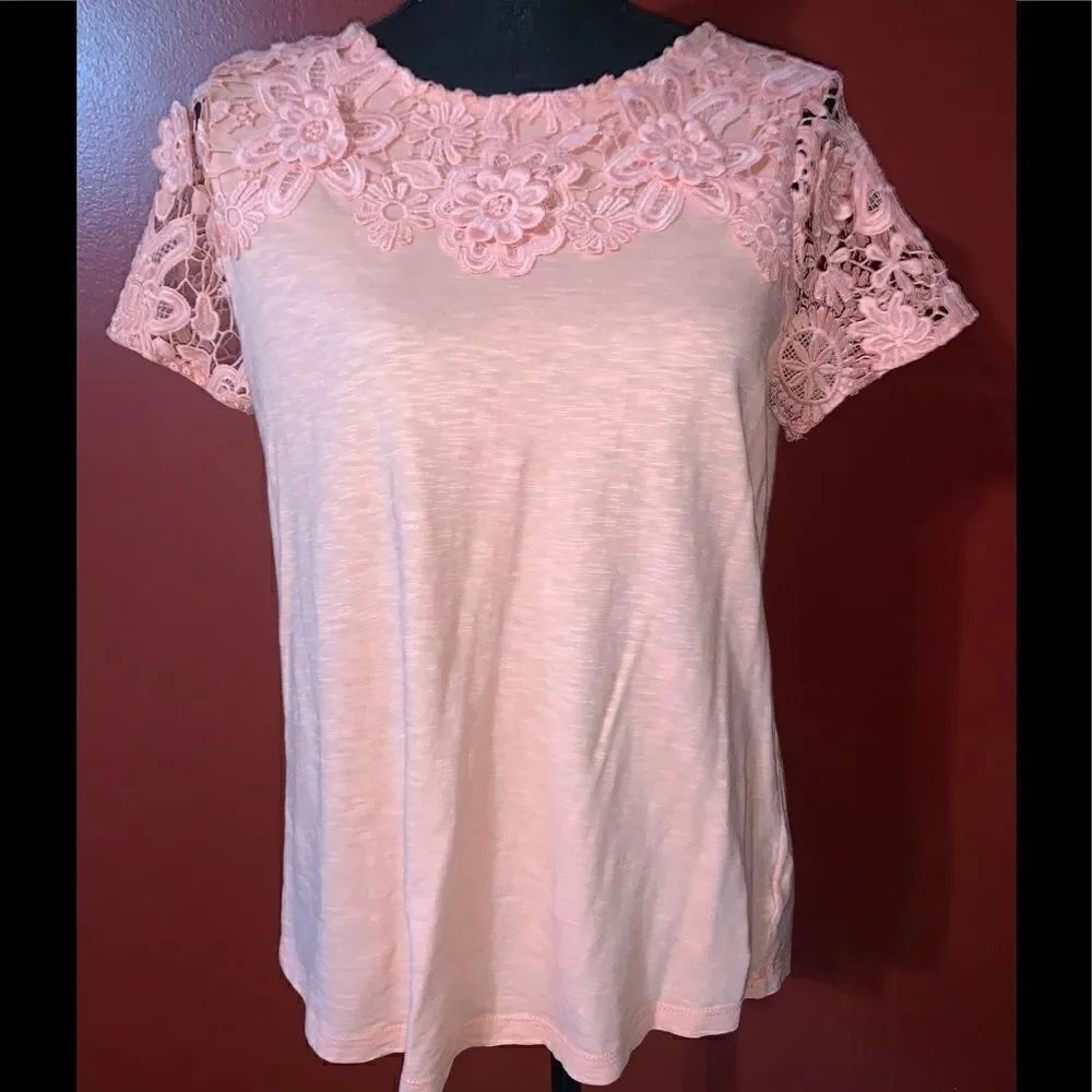 Charter Club Embroidered Short Sleeve Top